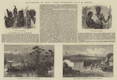 Ilustrações de como eu encontrei Livingstone, por HM Stanley de Johann Baptist Zwecker