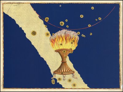 Carta celeste de 1603 da constelação de Ara por Johann Bayer de Johann Bayer