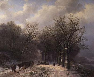 O Carrinho da Madeira no Inverno de Johann Bernard Klombeck