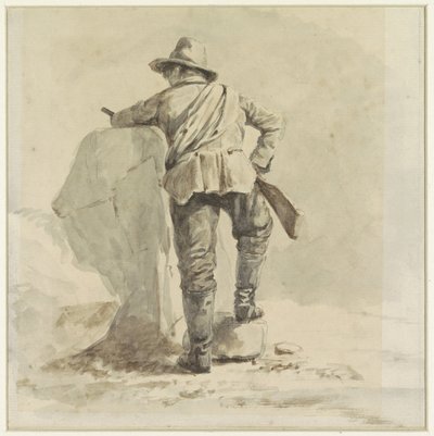 Menino de descanso, visto de costas de Johann Bernard Klombeek