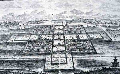 Perspectiva do Palácio Imperial, Pequim, China, de 