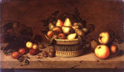Natureza Morta de Fruta num Cesto (painel) de Johann Bouman