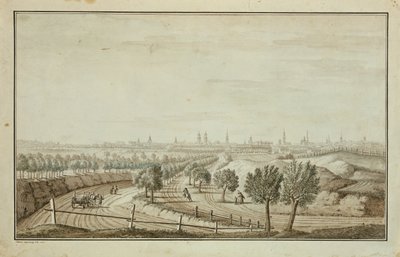 Vista, de, a, Hallesch, portão de Johann Carl Wilhelm Rosenberg
