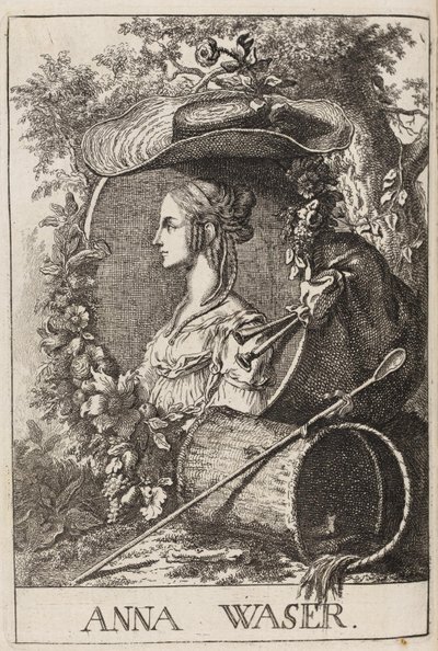 Anna Waser por Füssli, 1757 de Johann Caspar Füssli