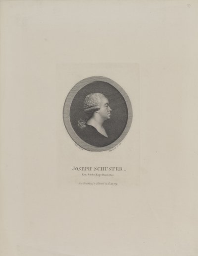 Retrato do compositor Joseph Schuster 1748-1812, 1811. de Johann Christian Benjamin Gottschick