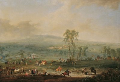 Laxenburg do Schneiderau contra Guntramsdorf e Mödling de Johann Christian Brand