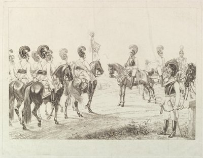 Cuirassiers austríacos, início do século XIX. de Johann Christian Erhard