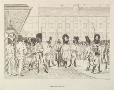 Grenadiers austríacos, início do século XIX. de Johann Christian Erhard