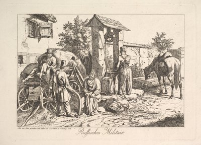 Cossaco no Poço, 1815. de Johann Christian Erhard
