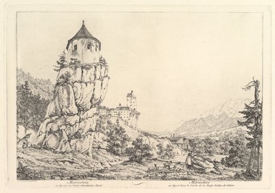 Paisagem, Mariastein no Tirol, início do século XIX. de Johann Christian Erhard