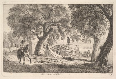 No Canal em Viena, 1819. de Johann Christian Erhard