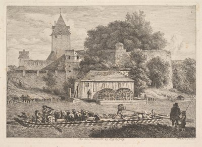 A muralha da cidade de Regensberg, 1817. de Johann Christian Erhard