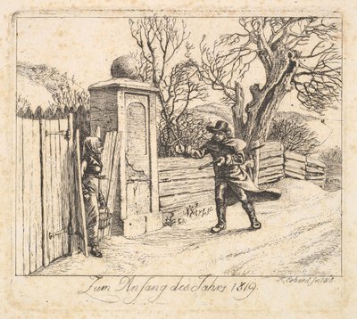Paisagem do inverno, 1818. de Johann Christian Erhard