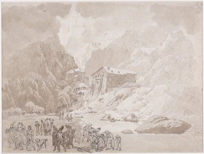 Passagem de soldados no São Bernardo de Johann Christian Ernst Müller