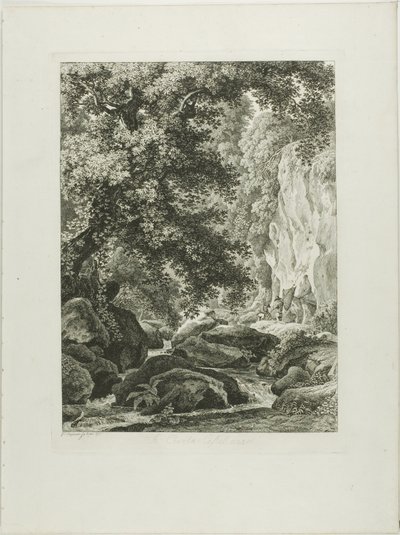A Civita Castellana, de Pitorescos Prospectos Etched da Itália de Johann Christian Reinhart