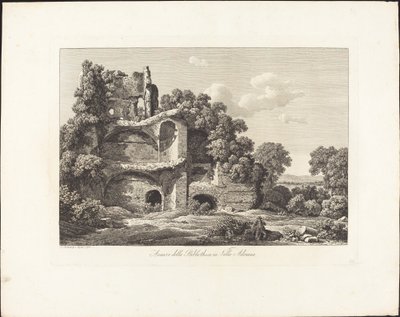 Restos da Bibliotheca em Villa Adriana de Johann Christian Reinhart