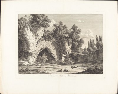 Remanescente do Teatro em Albano de Johann Christian Reinhart