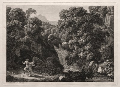 Paisagem Heroica: O Sátiro e a Ninfa, 1799. de Johann Christian Reinhart