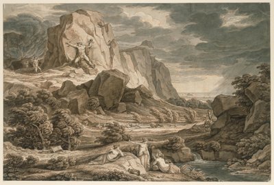 Paisagem heroica com Prometeu de Johann Christian Reinhart