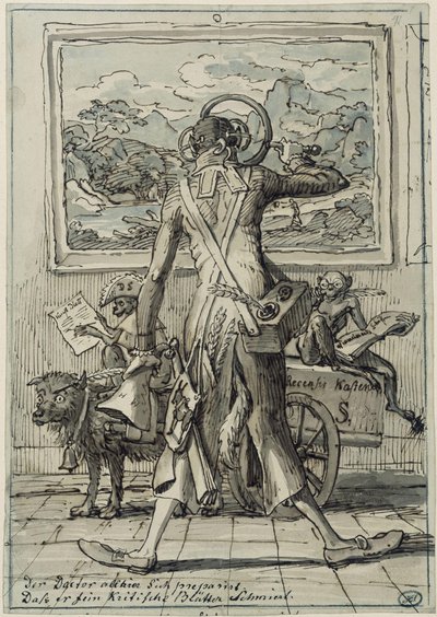 Caricatura do Dr. Ludwig Schorn, em Munique de Johann Christian Reinhart