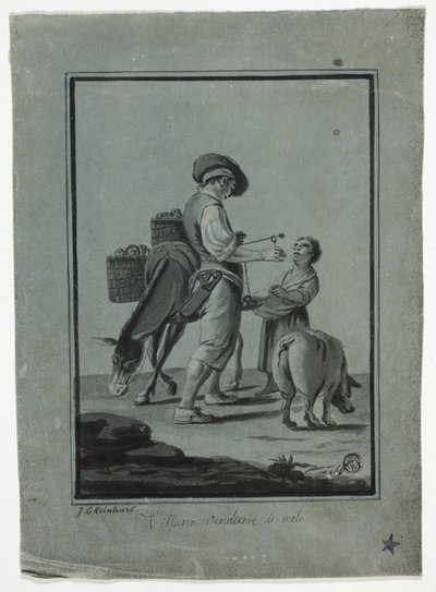 Camponês vendedor de maçãs de Johann Christian Reinhart