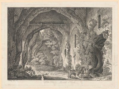 Paisagem - Na Villa de Mecenate, em Tivoli de Johann Christian Reinhart