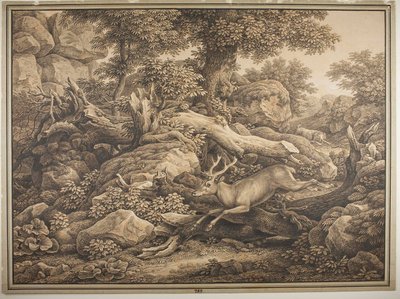 Cena do parque dos Chigi em Ariccia de Johann Christian Reinhart