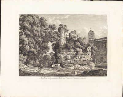 Sepulcro comumente conhecido como o túmulo Orazi e Curiazi em Albano de Johann Christian Reinhart