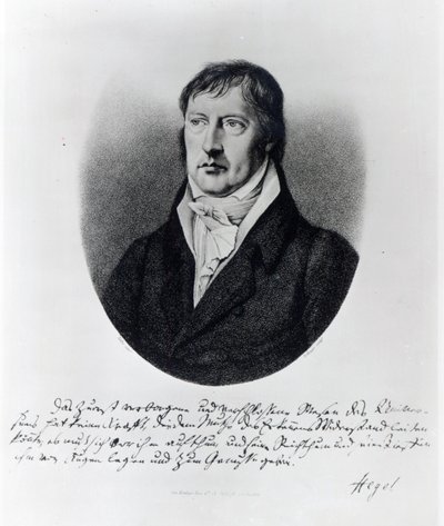 Georg Wilhelm Friedrich Hegel, gravado por FW Bollinger, c.1825 de Johann Christian Xeller