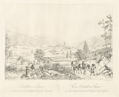 Radstadt perto de Tauern de Johann Christoph Erhard and Johann Adam Klein after Carl Ludwig Friedrich Viehbeck
