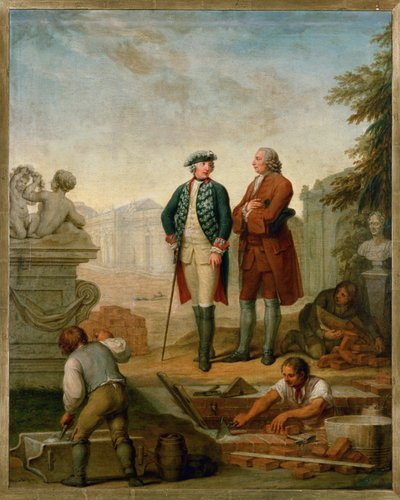 Friedrich II, rei da Prússia e o marquês d