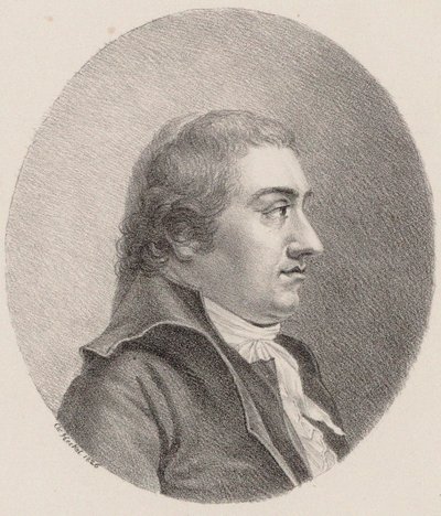 Retrato do compositor Johann Rudolf Zumsteeg 1760-1802, 1826. de Johann Christoph Heckel