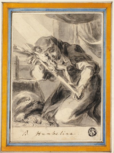 Beata Humbelina com Crucifixo, c.1700 de Johann Christoph Lischka