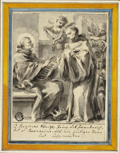 Rei Henrique da França e São Bernardo de Clairvaux de Johann Christoph Lischka