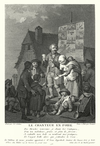 O Cantor na Feira (gravação) de Johann Conrad Seekatz