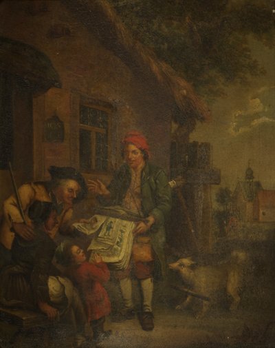 The Village Printseller (óleo sobre cobre) de Johann Conrad Seekatz