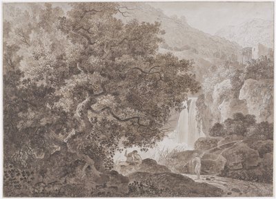 Paisagem de montanha arborizada (Tivoli) de Johann Conrad Steiner