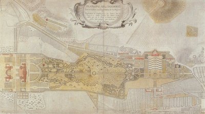 Plano do Parque Frederico de Sanssouci em Potsdam, 1772 de Johann David Schleuen