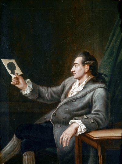 Retrato de Goethe em silhueta de Johann Ehrenfried Schumann