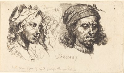 Mulher jovem, velha e homem de cabelo comprido de Johann Eleazar Schenau