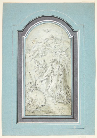 Dinamarquês: Bispo ajoelhado elevado a santo de Johann Evangelist Holzer