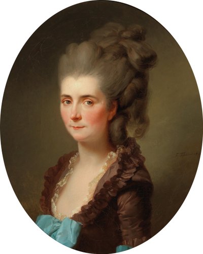 Retrato da Marquesa de Chambray, nascida Vernier de Joyencourt, 1776. de Johann Friedrich August Tischbein
