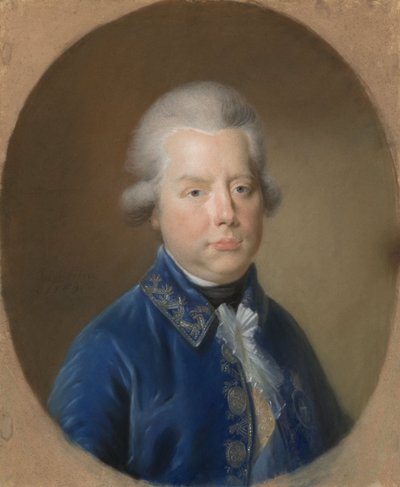 William V, Príncipe de Orange, 1789 (pastel em pergaminho) de Johann Friedrich August Tischbein
