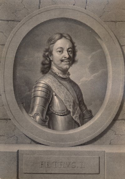 Pedro, o Grande, czar da Rússia, século XVIII 1894 de Johann Friedrich Bause