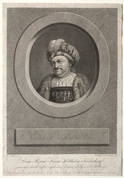 O Persa - Retrato de Franz Wilhelm Kreuchauf de Johann Friedrich Bause
