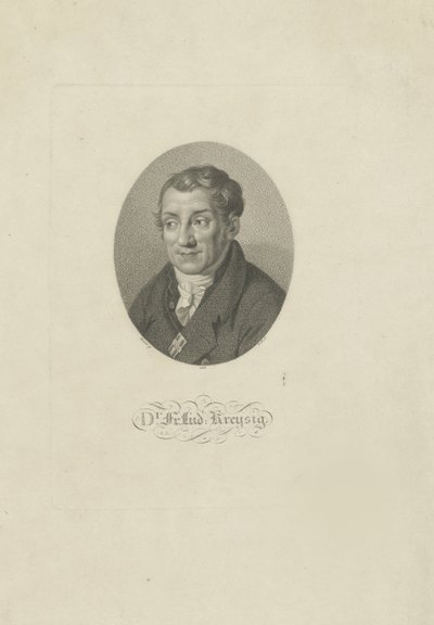 Retrato de Friedrich Ludwig Kreysig 1770-1839, 1826. de Johann Friedrich Bolt