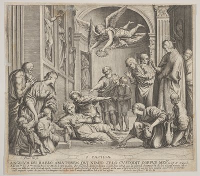 A morte de Santa Cecília, c. 1640-60. de Johann Friedrich Greuter