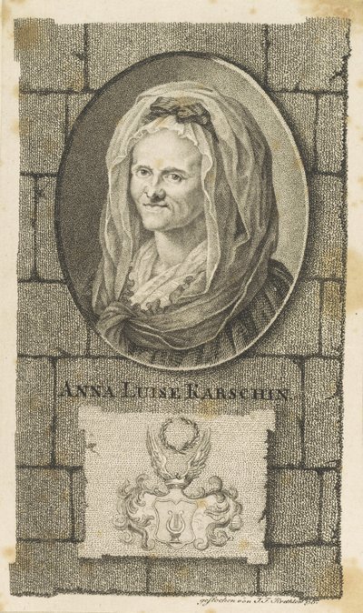 Retrato de Anna Louisa Karsch 1722-1791, 1796. de Johann Friedrich Krethlow
