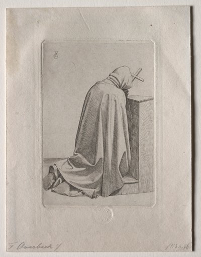 Monge em oração, 1826. de Johann Friedrich Overbeck