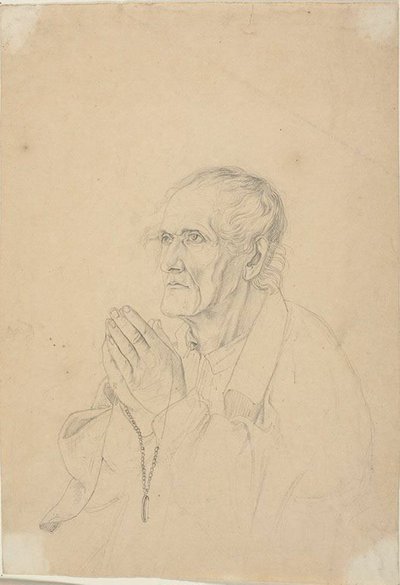 Velho rezando de Johann Friedrich Overbeck